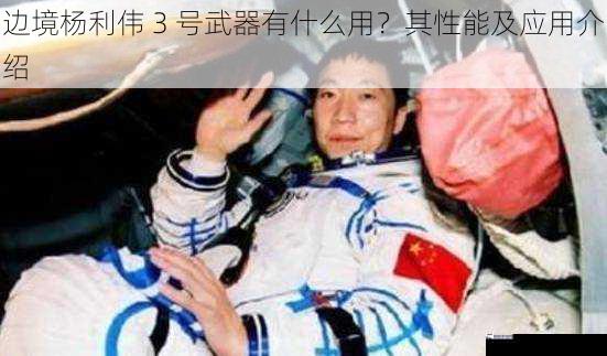 边境杨利伟 3 号武器有什么用？其性能及应用介绍