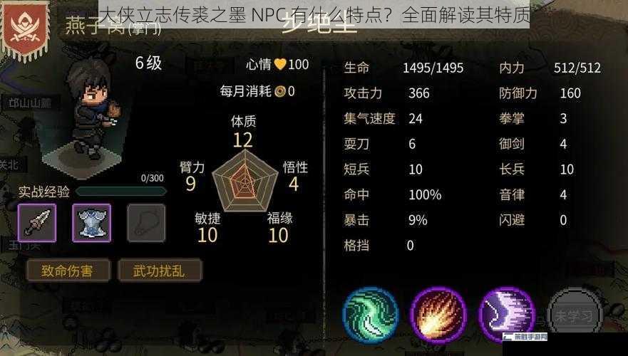 大侠立志传裘之墨 NPC 有什么特点？全面解读其特质