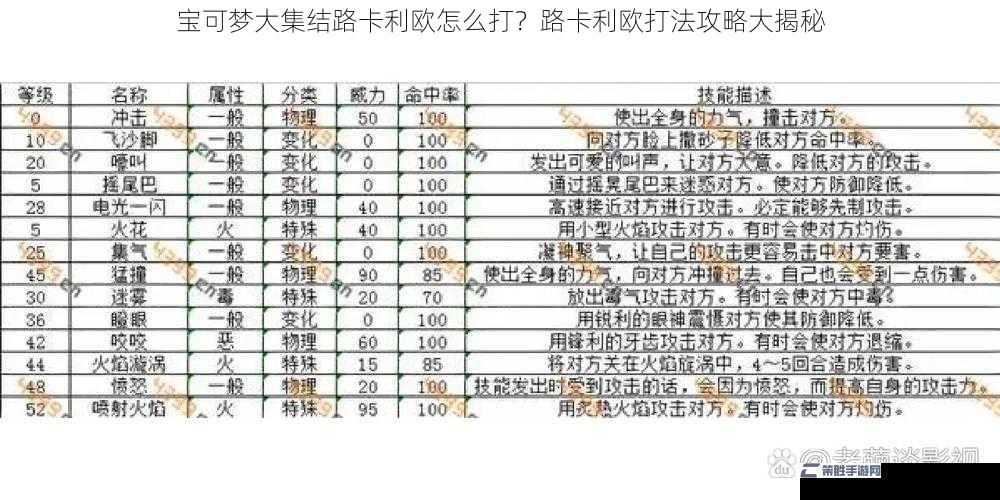 宝可梦大集结路卡利欧怎么打？路卡利欧打法攻略大揭秘