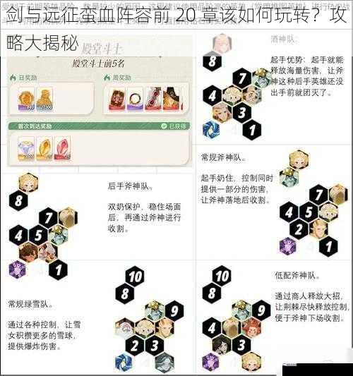 剑与远征蛮血阵容前 20 章该如何玩转？攻略大揭秘