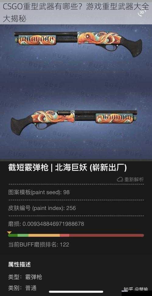 CSGO重型武器有哪些？游戏重型武器大全大揭秘