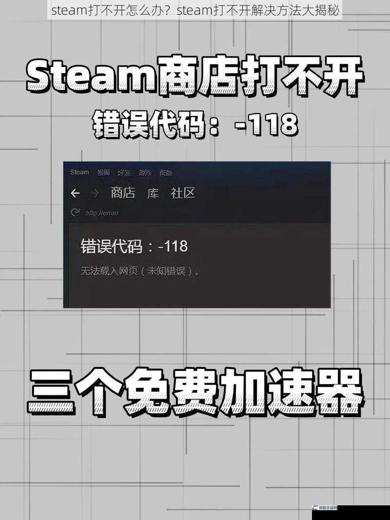 steam打不开怎么办？steam打不开解决方法大揭秘