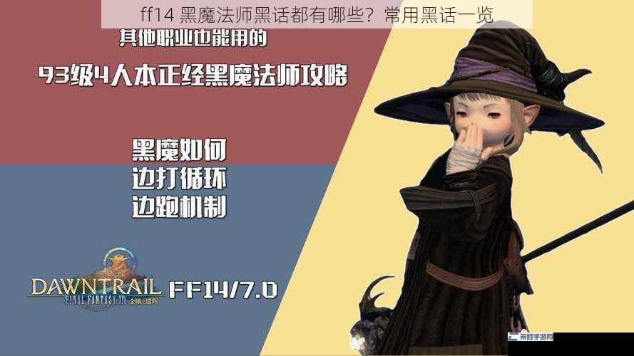 ff14 黑魔法师黑话都有哪些？常用黑话一览