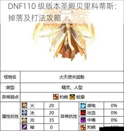 DNF110 级版本圣殿贝里科蒂斯：掉落及打法攻略