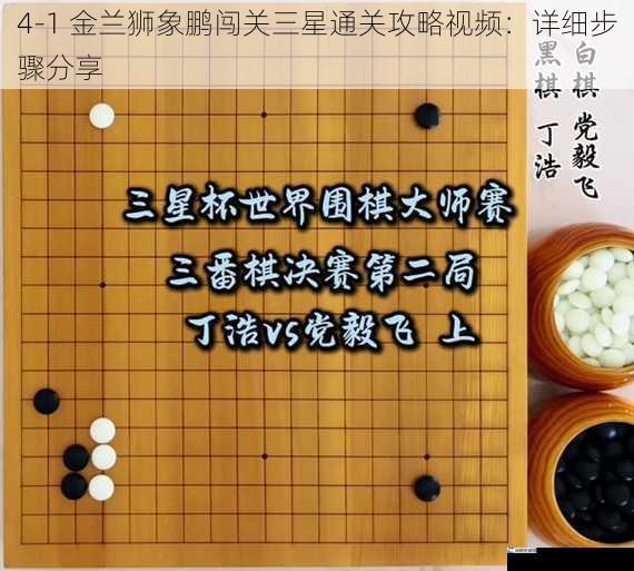 4-1 金兰狮象鹏闯关三星通关攻略视频：详细步骤分享