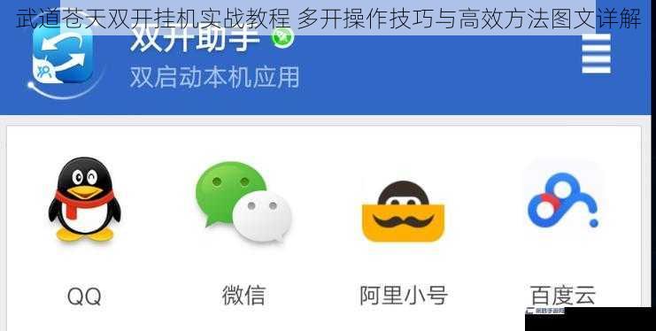武道苍天双开挂机实战教程 多开操作技巧与高效方法图文详解
