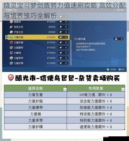 精灵宝可梦剑盾努力值速刷攻略 高效分配与培养技巧全解析