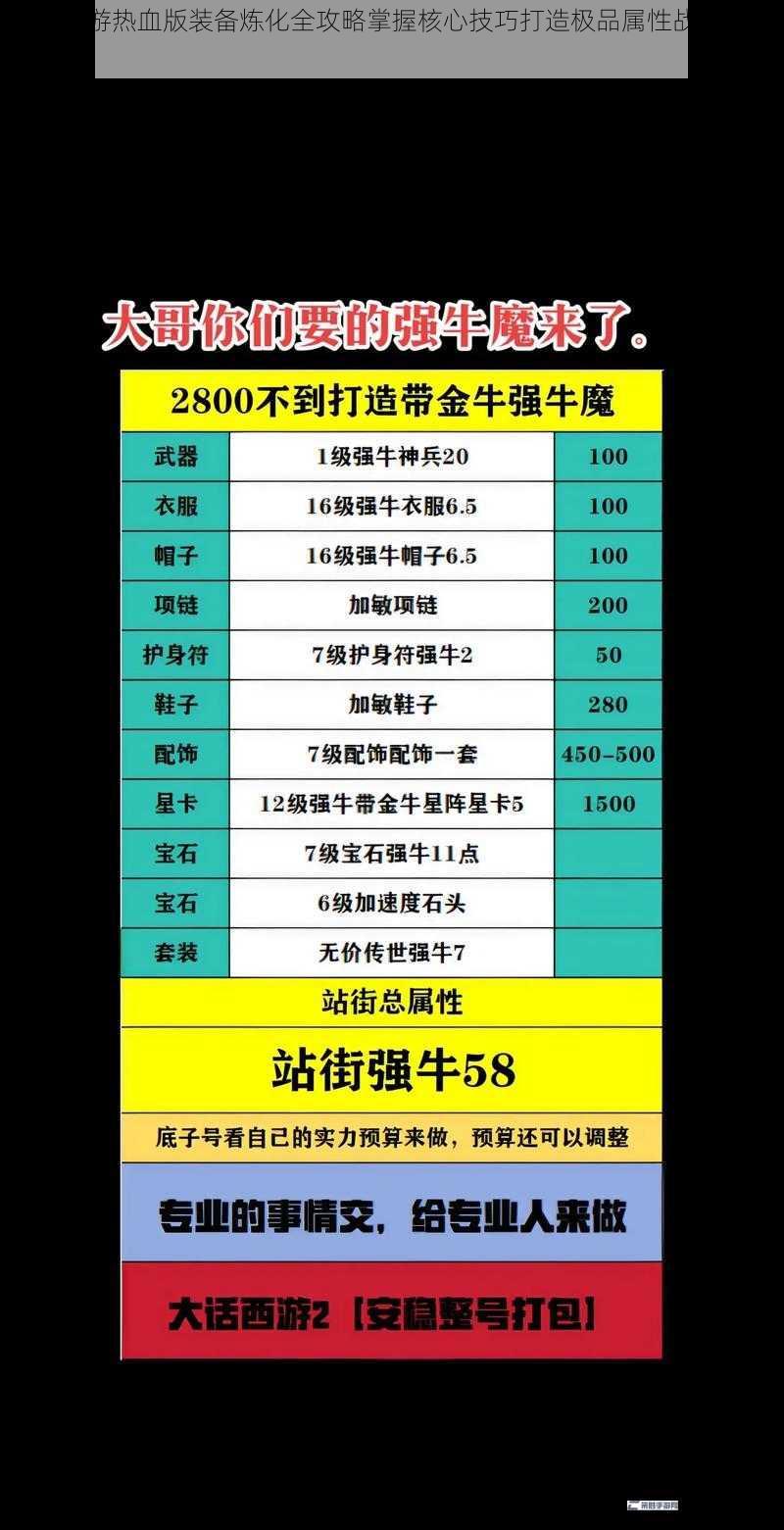 大话西游热血版装备炼化全攻略掌握核心技巧打造极品属性战力飙升秘籍